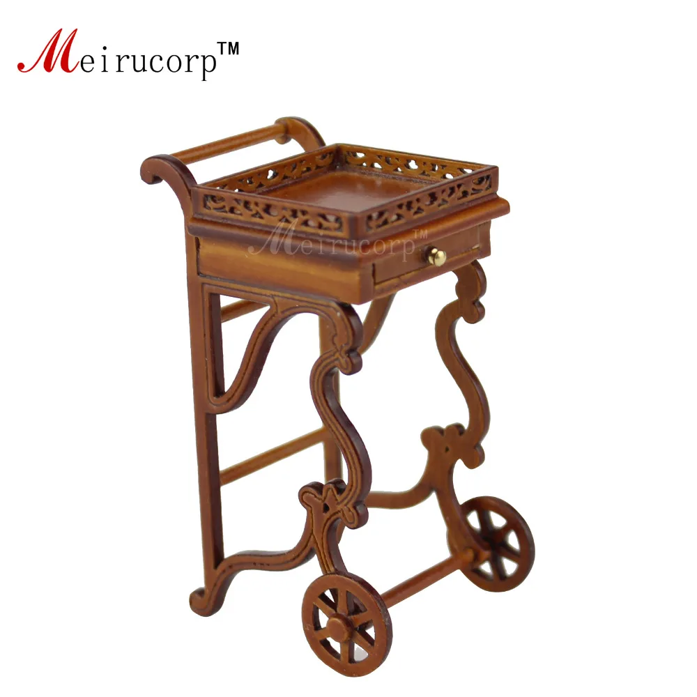 Куклы дома 1/12 масштаб Миниатюрный Мебель ehandmade Винтаж ликер тележка | Игрушки и