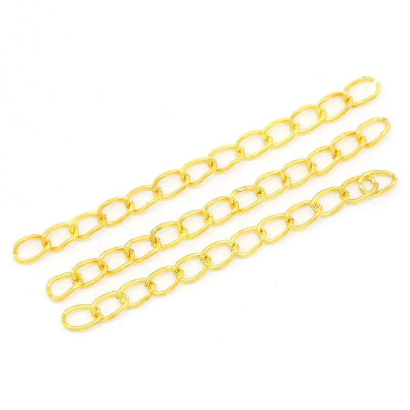 100PCs Extension Chains Tail Extender Gold Plated Jewelry Making Charms 50x3mmjewelry pandora