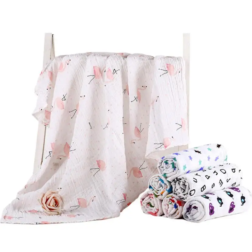 Newborn Baby Cotton Blankets comfortable Swaddles Wrap Gauze Bath Towels more 50 styles