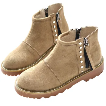 

Autumn New Martin Boots Female British Style Simple Retro Short Boots Fashion Wild Flat Shoes