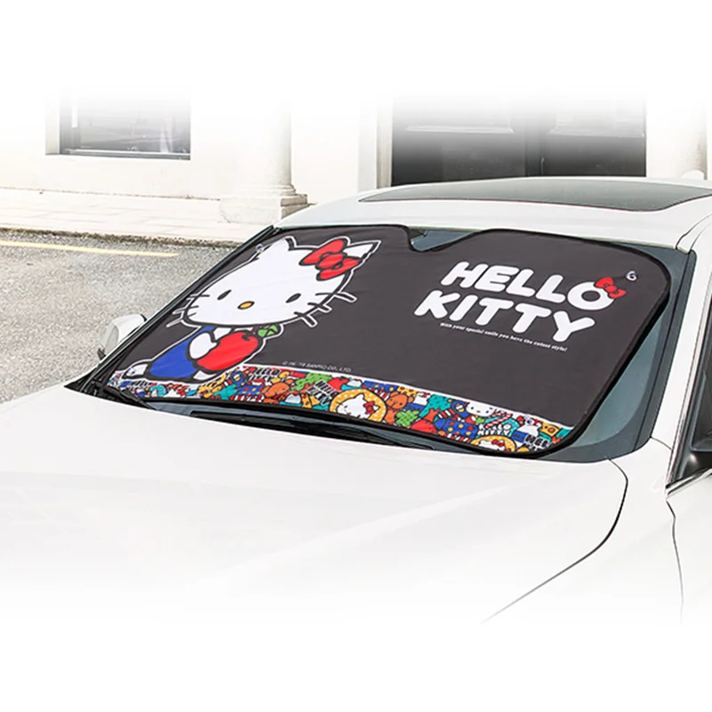 Hello kitty мультфильм милый автомобиль лобовое стекло Солнцезащитный чехол для экрана Солнечная защита Авто зонтик A04