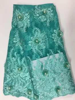 

Gold Sequined Indian Lace Fabric 2019 White Nigeria Mesh Voile Net Tulle Guipure Lace African Women Evening Dress Sequins Fabric