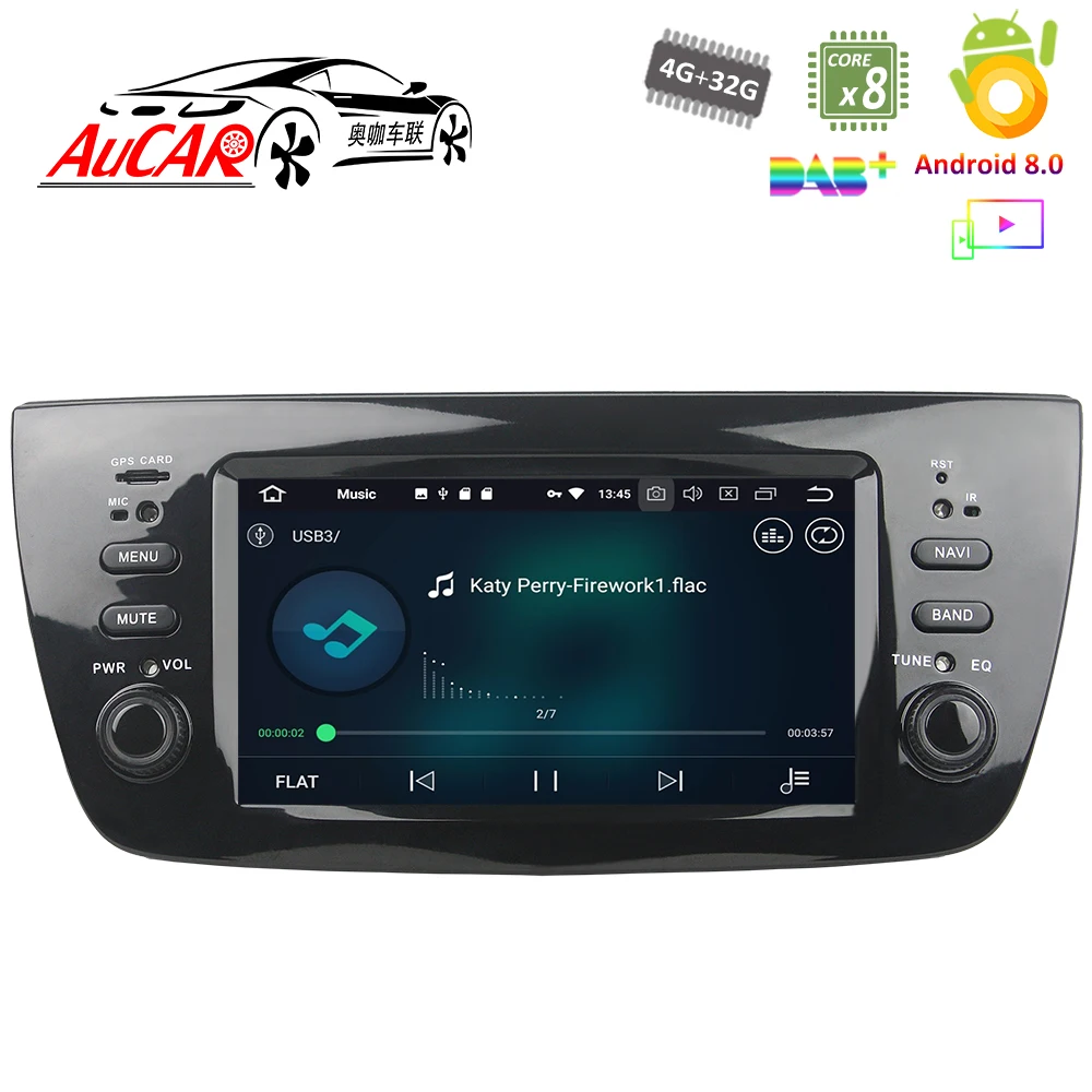 Perfect Android 8.0 Car DVD Player for Fiat Doblo 2010 - 2014 Car GPS Multimedia System HD Bluetooth Radio WIFI FM AM RDS 4G AUX 1 Din 1