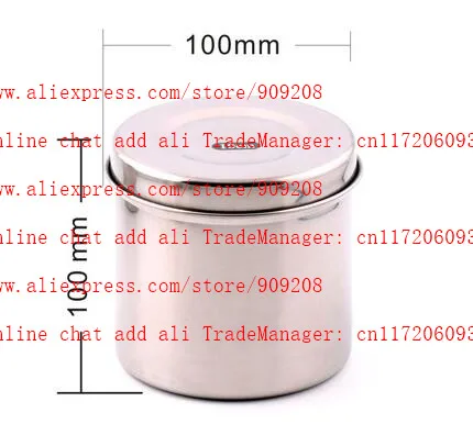 

Dental oral cavity large stainless cotton ball storage tank diameter 10cm 100mm storage tank with cover