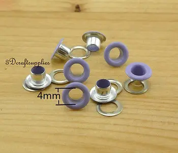 

eyelets metal with washer grommets purple round 100 sets 4 mm AC72M