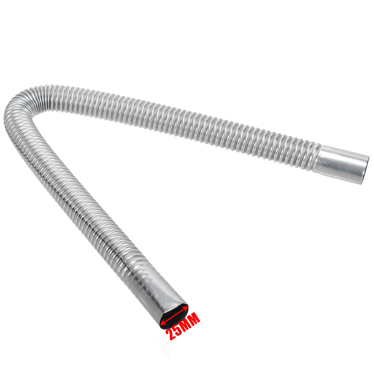 1pc 60cm 2.5cm Stainless Steel Exhaust Pipe For Car Parking Air Heater Tank D-iesels Gas Vent Hose Accessories