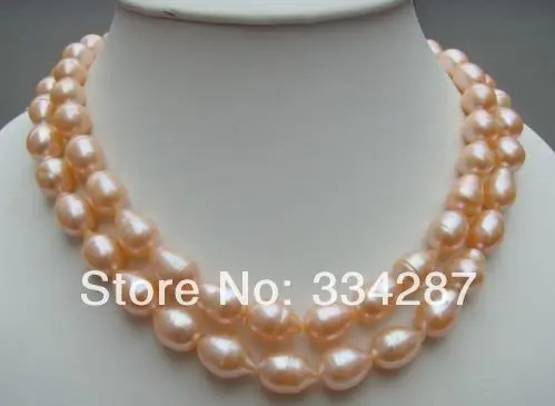 

HOT 32" 11-13MM AAA TAHITIAN PINK PEARL NECKLACE