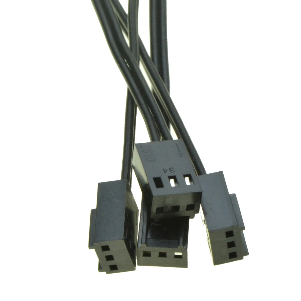4pin موصل موليكس أنثى ميناء إلى 3Pin الإناث PC مروحة تبريد محول كابل د التوصيل IDE الطاقة إلى 3 دبوس موصل الطاقة كابل إمداد الطاقة
