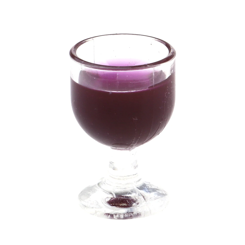 10 Pieces Mini Wine Red Wine Glasses Champagne Cup Goblet Model Food Groceries Dollhouse Life Scenes Decoration Accessories