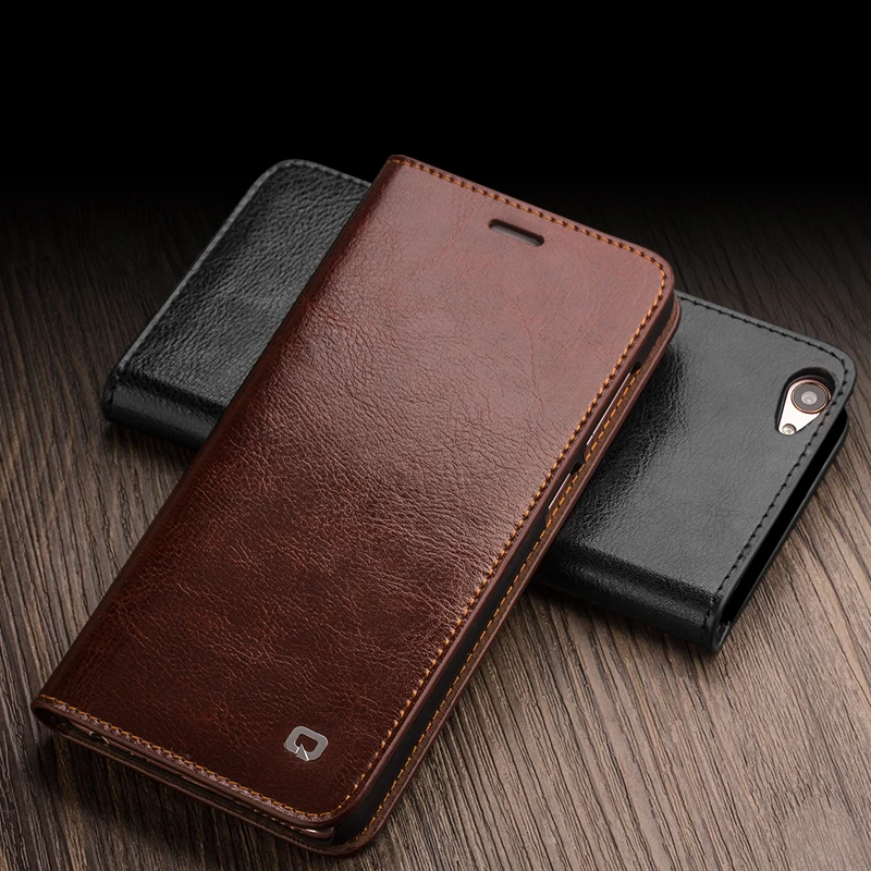 

2016 QIALINO Thin Case for vivo X7 New Flip Genuine Leather Cover for vivo X7 plus Fashion Luxury Wallet Phone Case for BBK