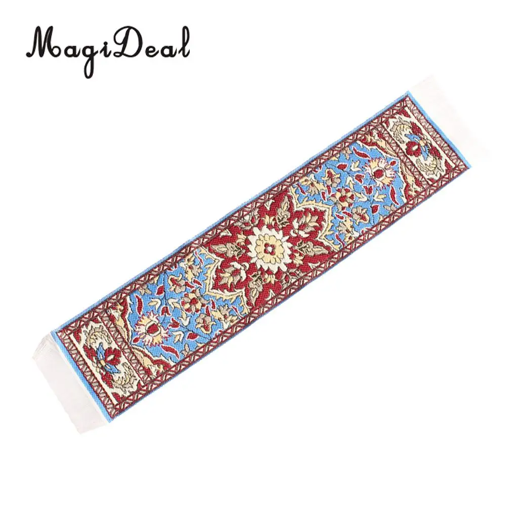 MagiDeal Colorful 1/12 Scale Silk Woven Rug Floor Coverings Carpet DollHouse Furniture Miniatures Toy for House Decor 8Kinds