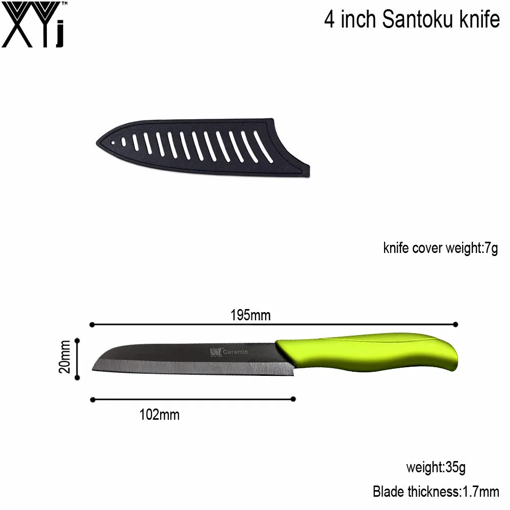 XYj, 2 шт., 4 дюйма, керамический нож Santoku, японский нож шеф-повара, нож для хлеба, кухонные ножи, острые, удобные ручки, инструменты для приготовления пищи