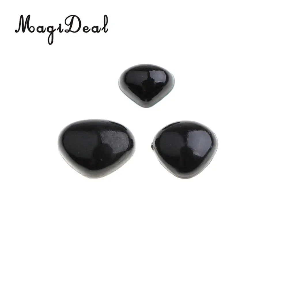 100 pieces Plastic Safety Doll Black Triangle Noses for Puppet Animal Bear Toy Craft Sewing Doll Making Supplies 11*14mm