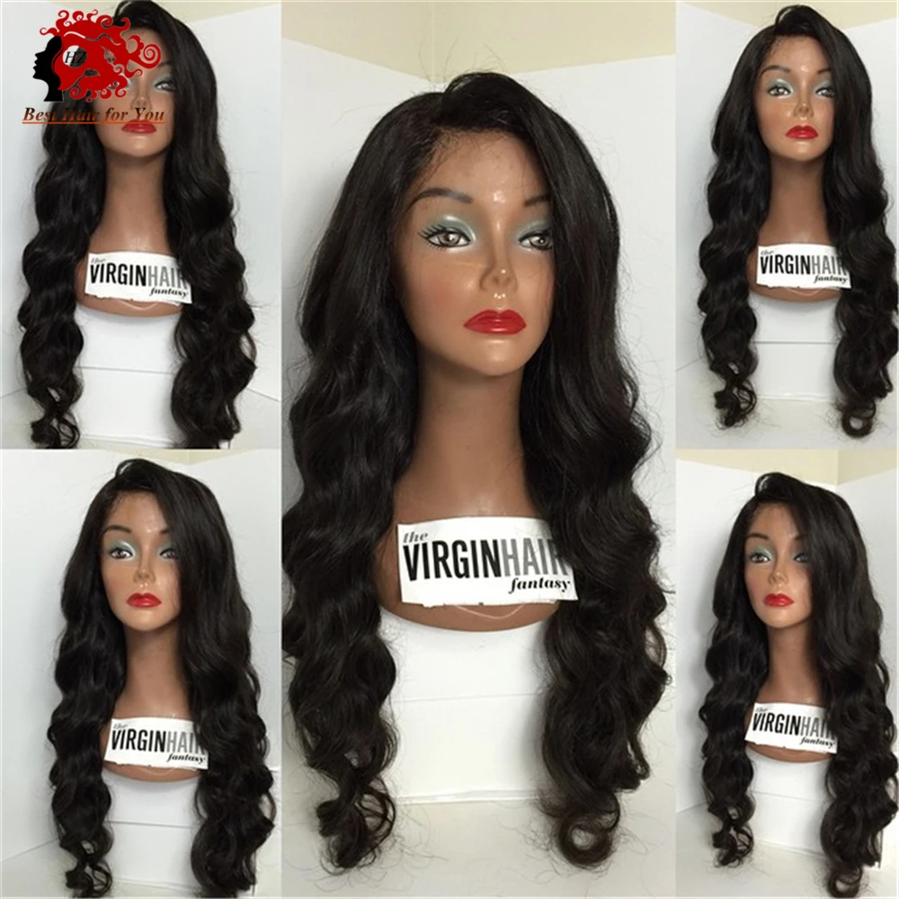 Natural Scalp Silk base Lace front Wig Baby Hair High Quality Brazilian