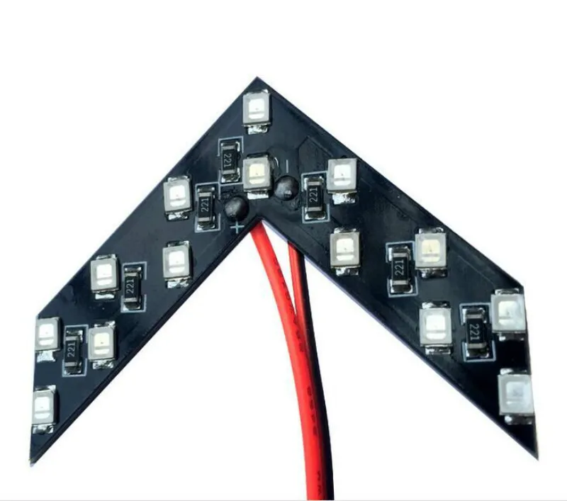 2x14 SMD Желтый светодиодный индикатор со стрелкой для автомобильного зеркала