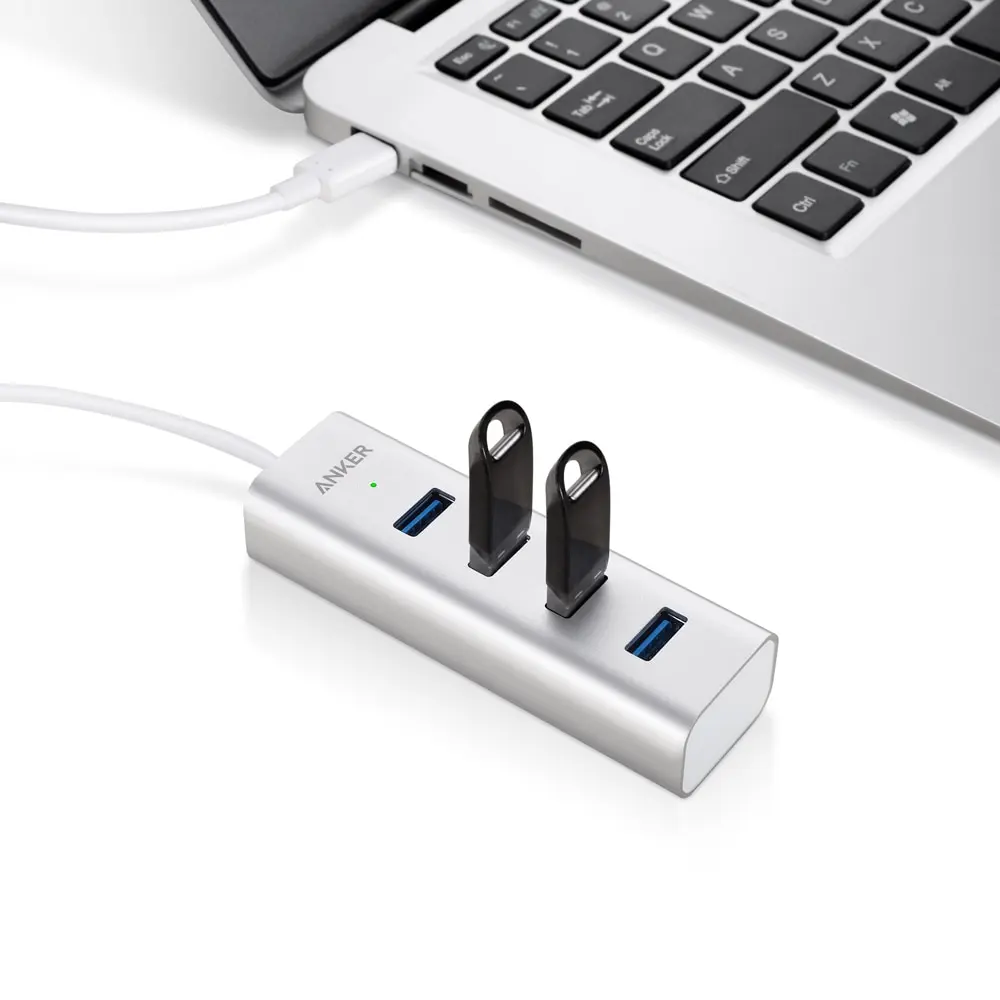 Anker USB C концентратора, Алюминий USB C адаптер с 4 USB 3,0 Порты, для MacBook Pro /, Chromebook, XPS, Galaxy S10/S9/S8 и многое другое