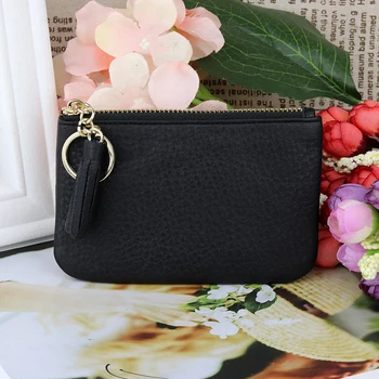 

Fashion Coin Purse Leather Tassel Black/Green Color Unisex Mini Coin Wallets Best Quality Girl Coin Case For Daughter’s Gift