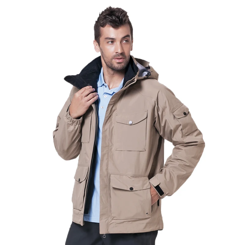 2019 Nieuwe Mannen 3-IN-1 Windbreaker Herfst Winter Mannen Wandelen Jas Waterdicht Regen Windjack Afneembare 2 Stuks gratis Verzending 2019 Nieuwe Mannen 3-IN-1 Windbreaker Herfst Winter Mannen Wandelen Jas Waterdicht Regen Windjack Afneembare 2 Stuks gratis Verzending