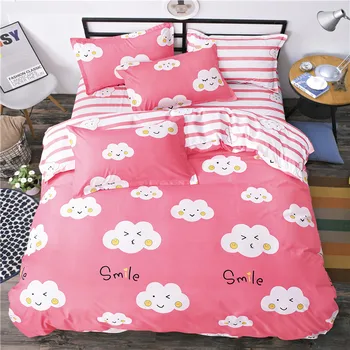 

Cartoon Clouds Printed Home Textile 3/4pcs Bedding Set Bed Cover Bed Sheet Duvet Cover Pillowcase Bed Linen Bedclothes Queen