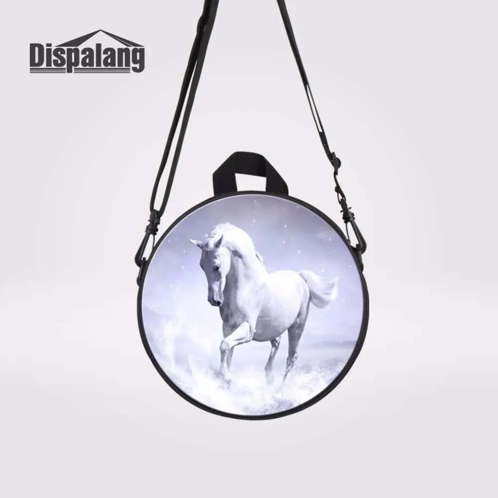 Детская сумка через плечо Dispalang школьная с принтом Crazy Horse для детей маленькая