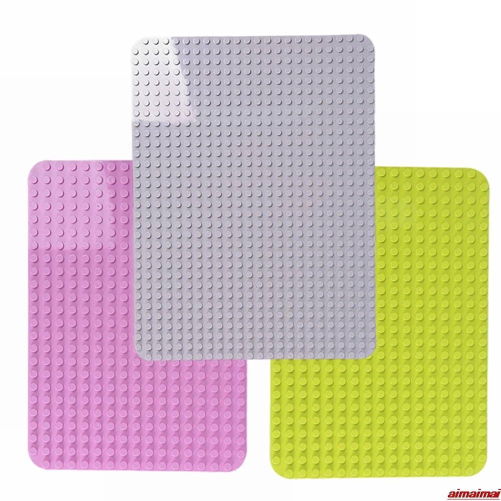 

Duplo Base Plate 404 Dots 38.5*27.3cm Duploed Board Big Size Floor Large Grain Baseplate Compatible with Duplo Baseboard Toys