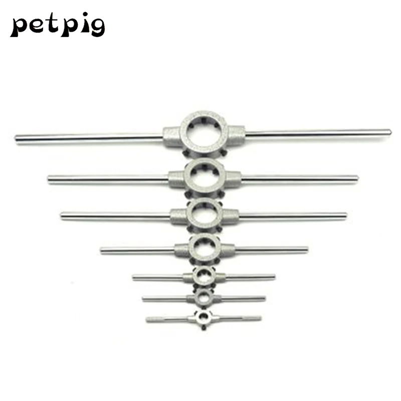 

Petpig Die Set Wrench Steel Circular Die Handle Hand Tools for Dies Threading Tools Metal Workpiece Thread Maker