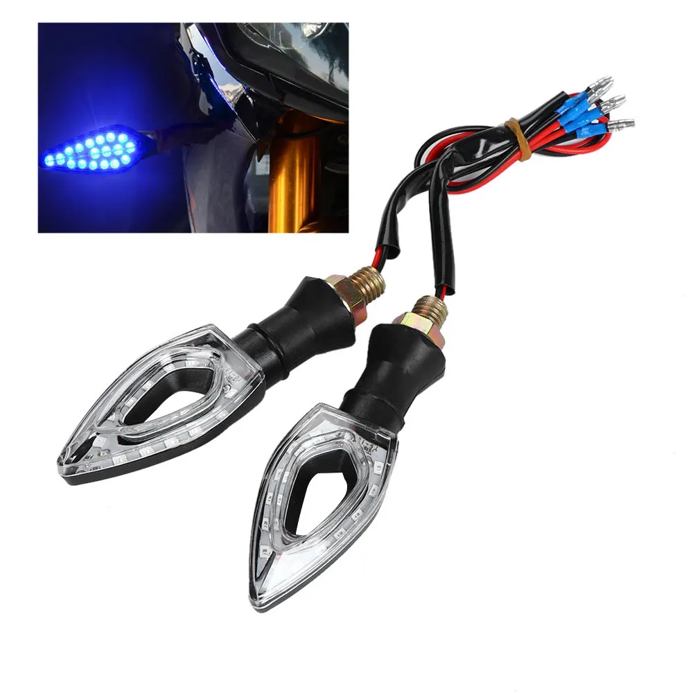 2PCS 5Colors Universal 12V LED Motorcycle Bike Turn Signal Blinker