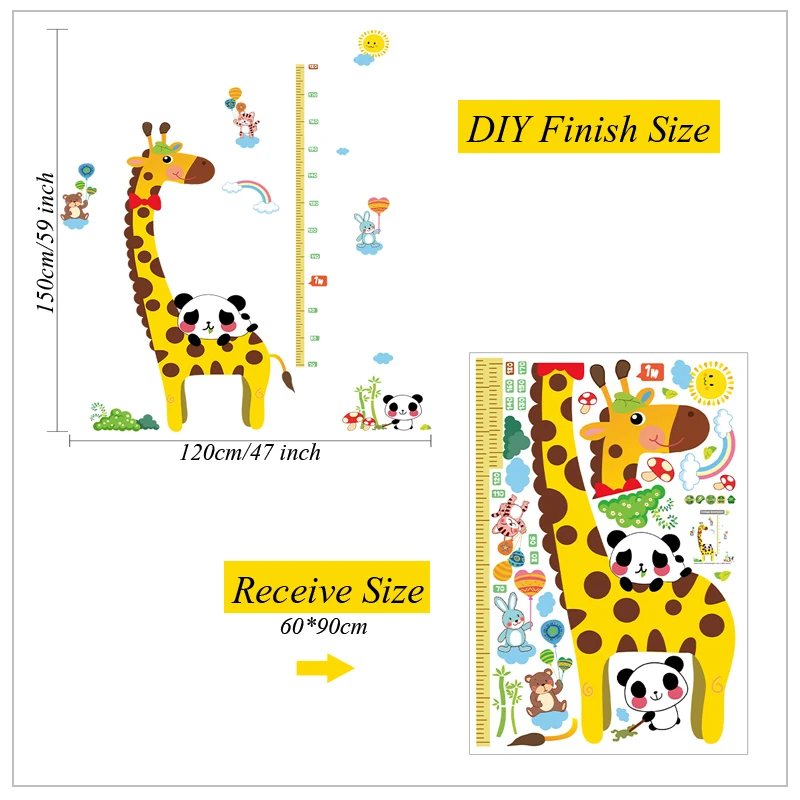 Vinyl Growth Chart Ruler Decal Kit