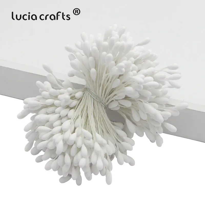 Lucia crafts 280 шт./лот 3 мм Разноцветные Двойные головки diy цветок тычинки украшения торта ручной работы C1303
