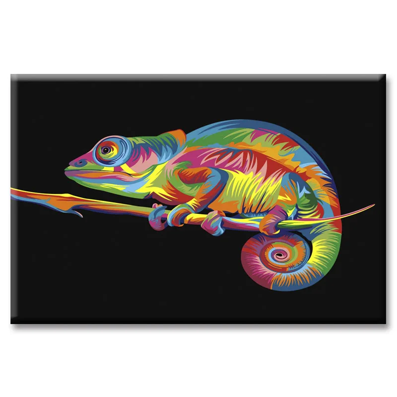 

Fashion Framed Wall Art Picture Gift Home Decoration Canvas Print painting Colorful animal series wholesale