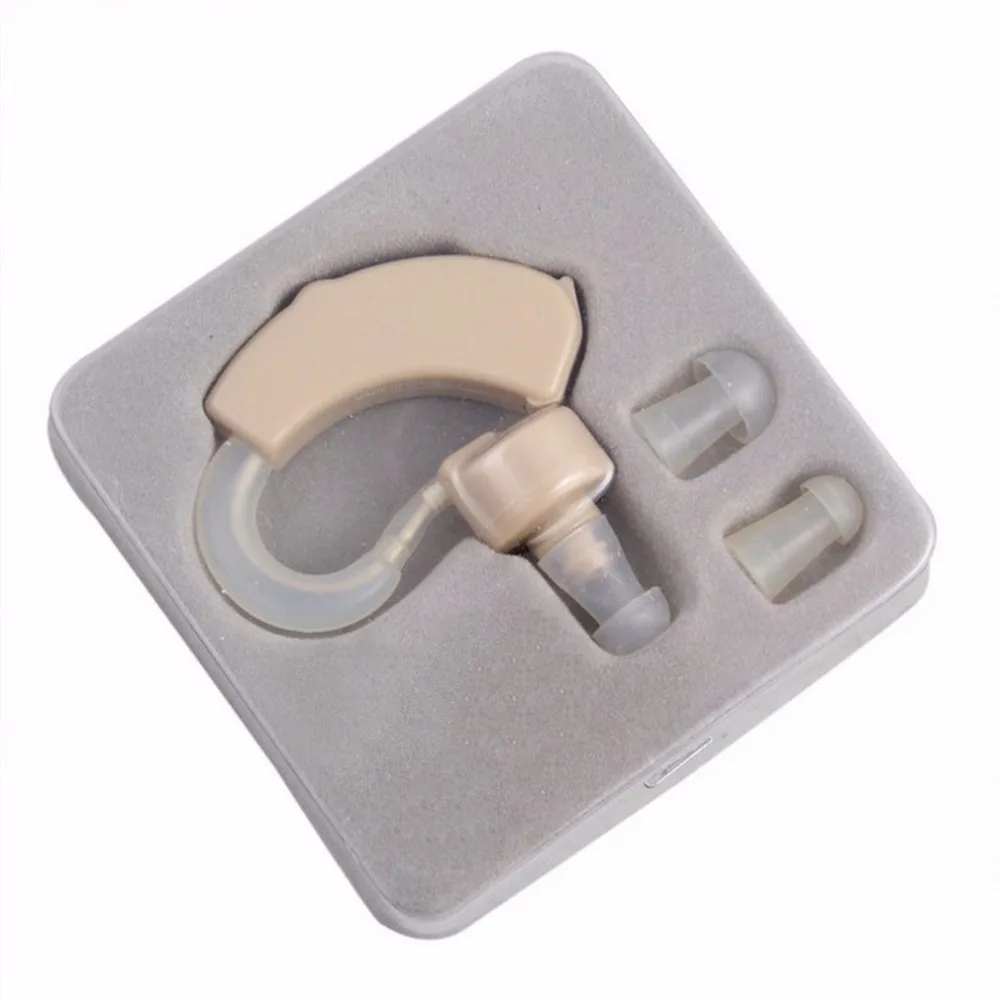 

Plastic Super Mini Adjustable Hearing Aids Ear Sound Amplifier Volume Tone Listen Hearing Aid Kit Hook In Ear JZ-1088A Ear Care