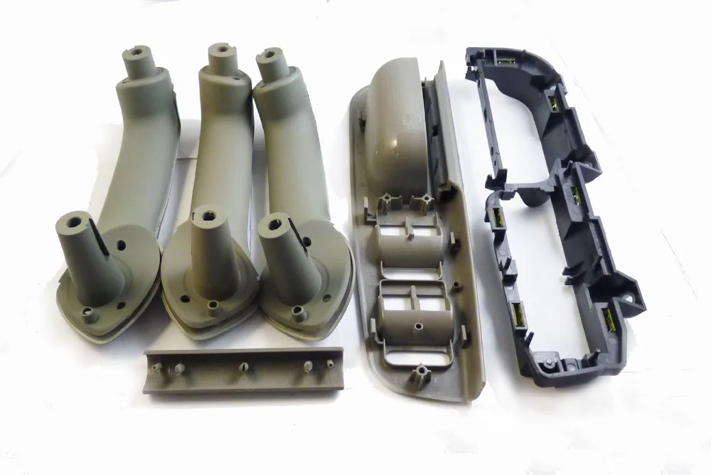 ISANCE 6Pcs Gray Interior Door Handle Cover Grab Bezel Trim Bracket 1J1867179A 3B1867171E 3B0867175 For VW Jetta Golf Bora MK4