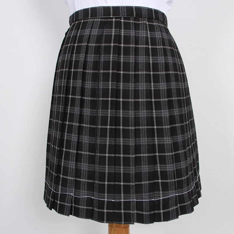 Популярная японская Корейская клетчатая юбка с высокой талией, школьная форма, костюм Jk, плиссированная юбка средней длины для девочек, школьная плиссированная юбка в клетку