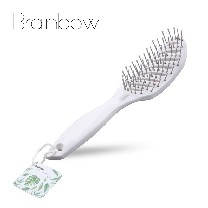 Brainbow 1 шт. пластиковая ручка расческа для волос Антистатический массаж кисть