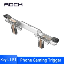 Игровой джойстик ROCK Gamepad для пубг, триггер, умная кнопка огня, Aim Trigger Key L1R1, контроллер шутера для мобильных телефонов, игры