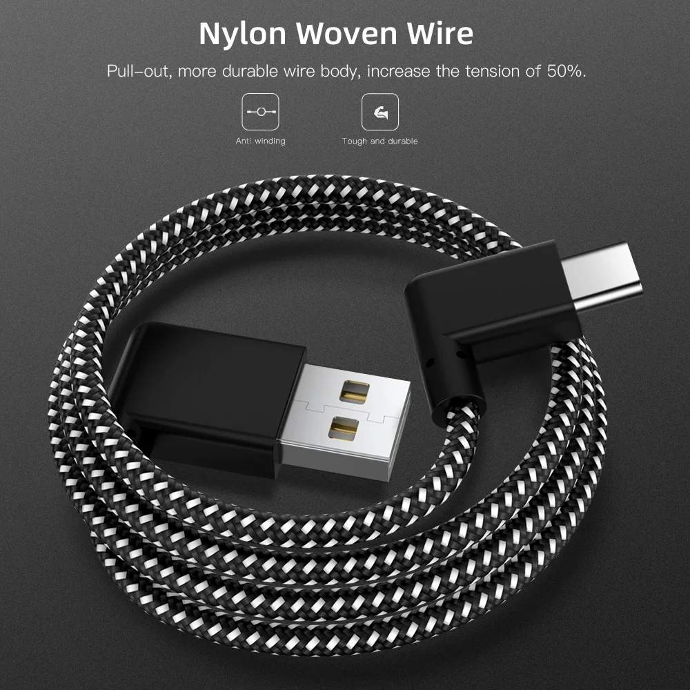 90 градусов Micro USB кабель 2.4A Быстрая зарядка шнур данных Micro usb кабель для samsung Xiaomi Android мобильный телефон кабель