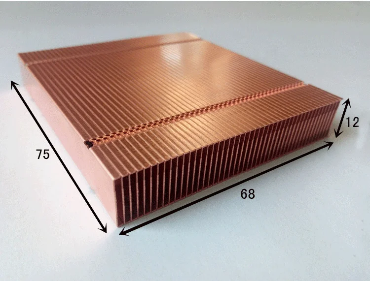 Плавники охлаждающие из чистой меди 68*75*12 мм|fin heatsink|cooling finscopper cooling |