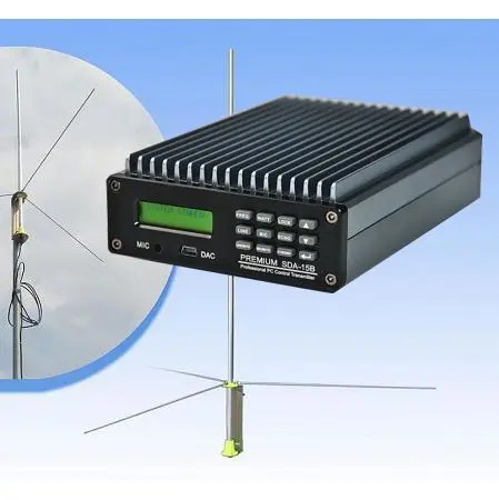 

CZH CZE-15B 0-15W PREMIUM SDA-15B PC Control FM broadcast Transmitter Broadcast 1/2 antenna TNC kit