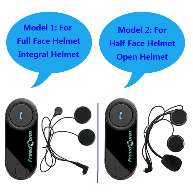 2 комплекта FreedConn T-COM FM Bluetooth мотоциклетный шлем гарнитура Интерком переговорные+ мягкий микрофон для полного лица шлем