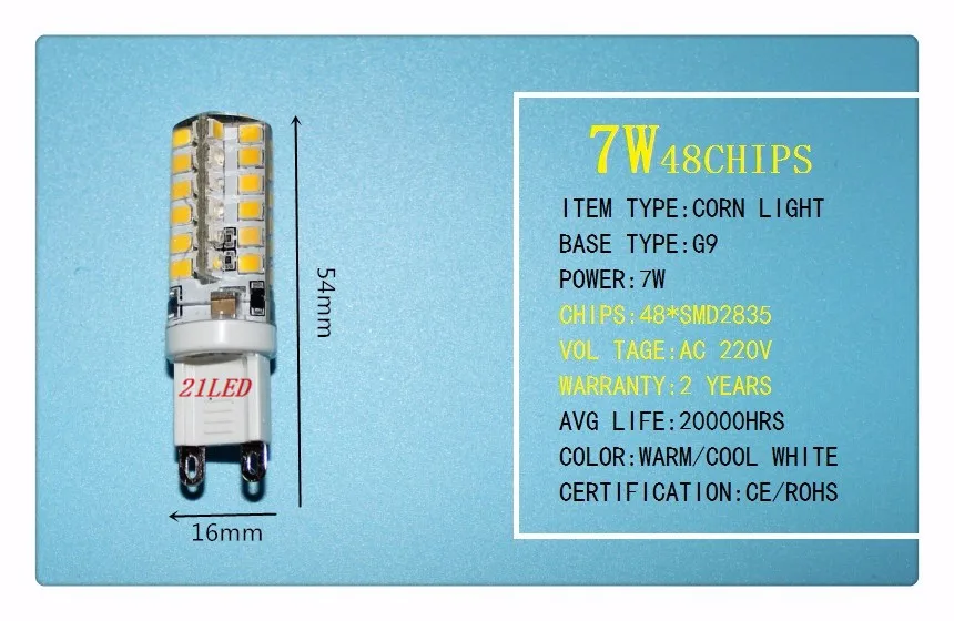 7 Вт, 9 Вт, 10 Вт, 12 Вт, G4, G9 светодиодный светильник-кукуруза, лампа SMD 3014, переменный ток 220 В, 110 В, супер яркий, заменить 30 Вт, галогенная лампа, точечный светильник, теплый, холодный белый цвет