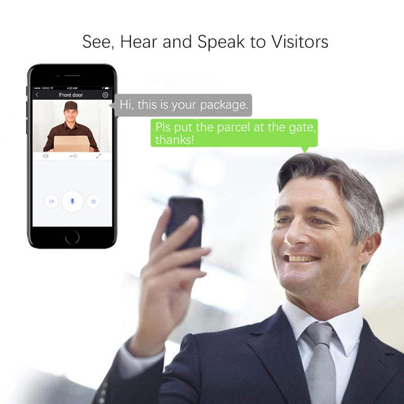 2015 Popular WiFi Wireless Video Door Phone intercom Doorbell Peehole Camera PIR IR Night Vision Alarm Android IOS Smart Home