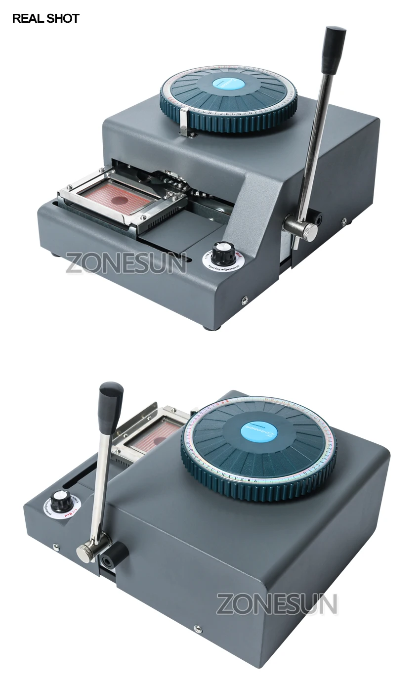 ZONESUN DIY 72 буквенный пресс персонаж ПВХ карты тиснение машина Принтер кредитный ID VIP магнитный инструмент для тиснения