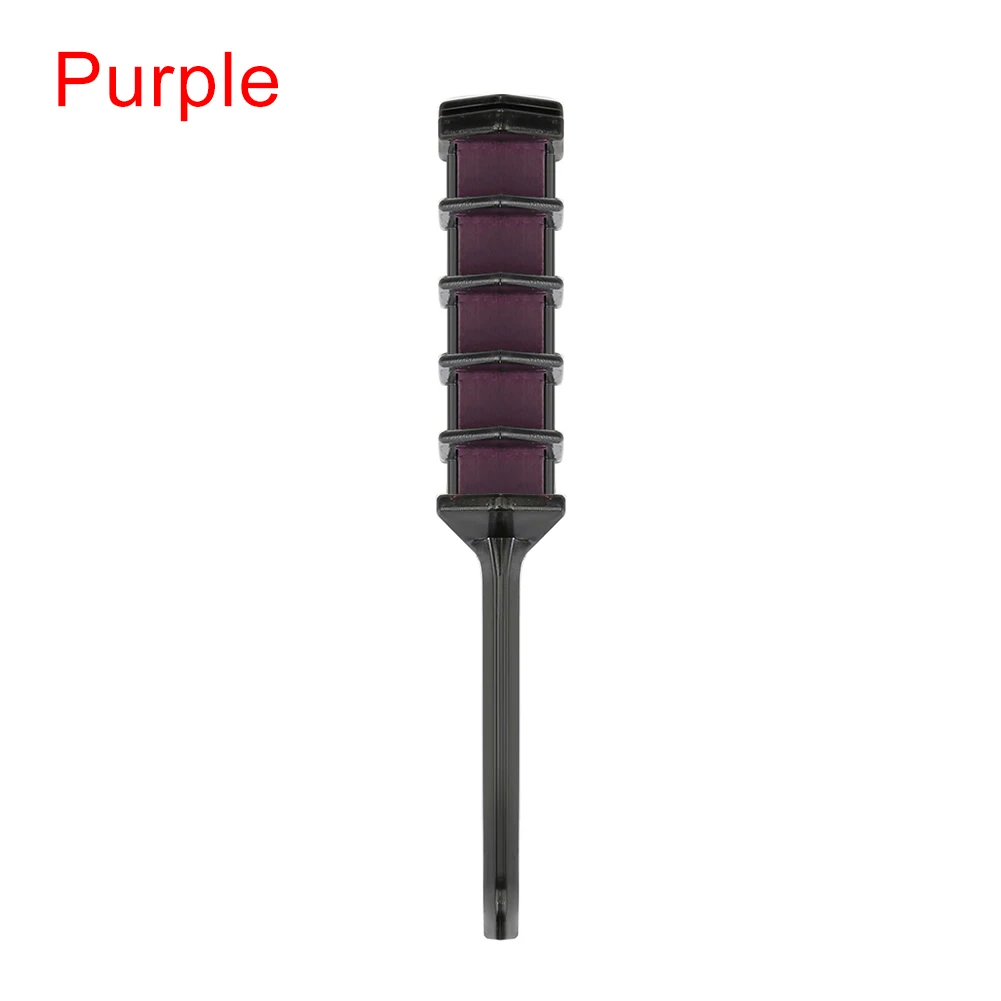 Purple Одноразовый Стик для окрашивания волос цветной гребешок окрашивающий салонный веера для вечеринок приспособление для костюмированных вечеринок Мода «унисекс»; Симпатичные волос цветные расчески - Цвет: Purple