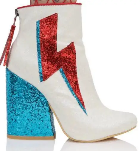 sequin ankle booties