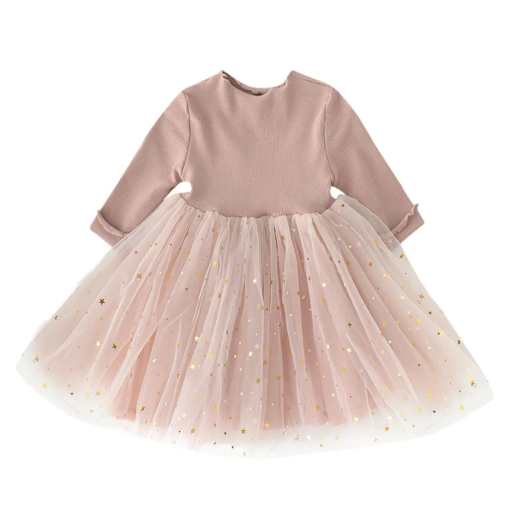 

Kids Toddler Baby Girl Princess Dress Toddler Baby Girl Kids Clothes Long Sleeve Children Princess Tulle Dress