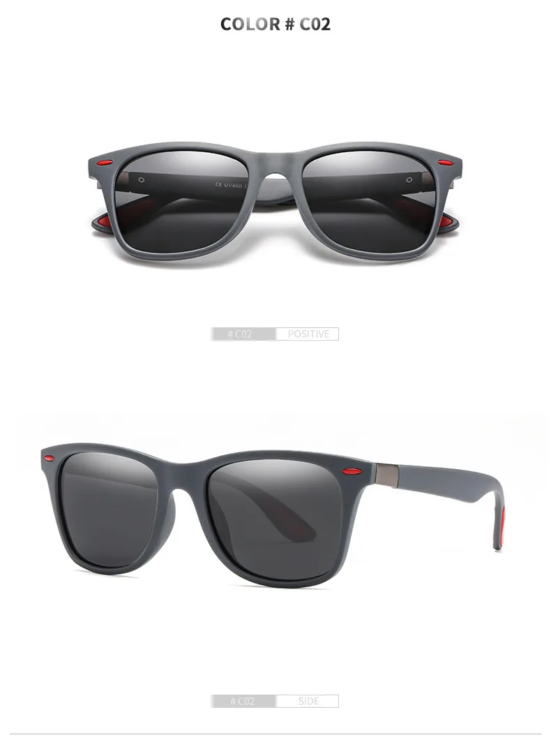 Новые Мужские поляризационные солнцезащитные очки международный бренд дизайн классические женские квадратные очки для вождения UV400 очки