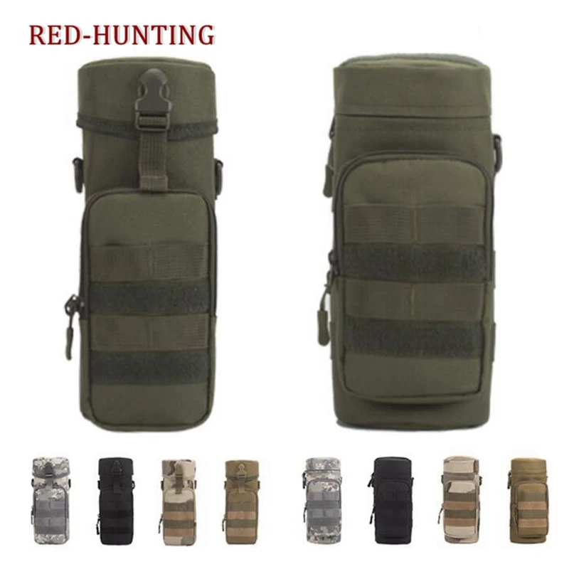 

Tactical Water Bottle Pouch Insulation Military Molle Pack Gear Waist Back Pack