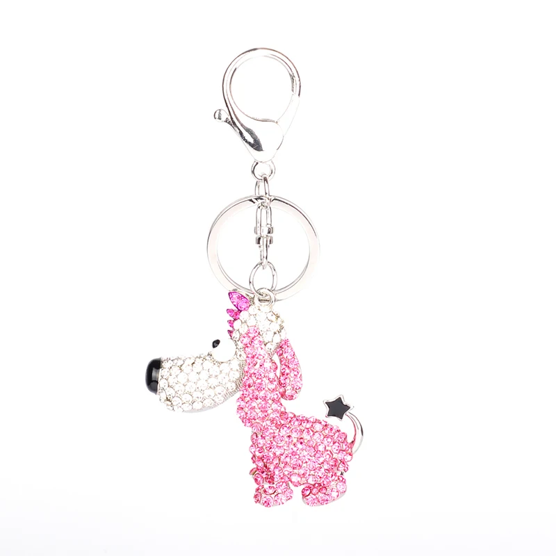 High Quality Drip Alloy Keychain Chaveiro drop oil Glaze cute dog pet