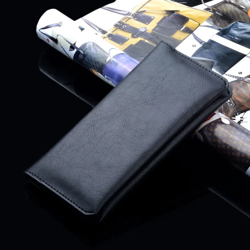 Универсальный Роскошный кожаный чехол для телефона для Samsung Galaxy A3 A5 A7 A8 кошелек сумка чехол со слотом для карт в стиле ретро сумки из натуральной кожи Капа - Цвет: black