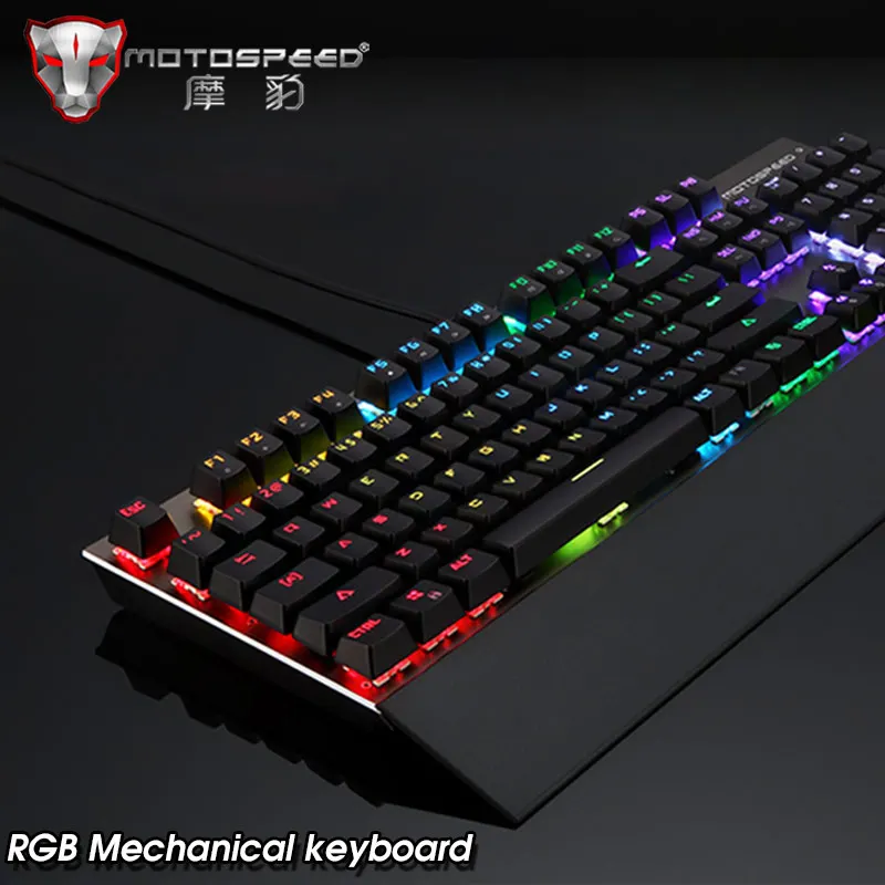 Оригинальная игровая механическая клавиатура Motospeed CK108 с 104 клавишами